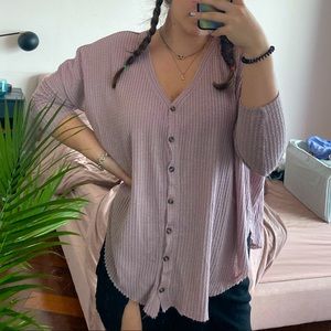 Casual Pink Button Down